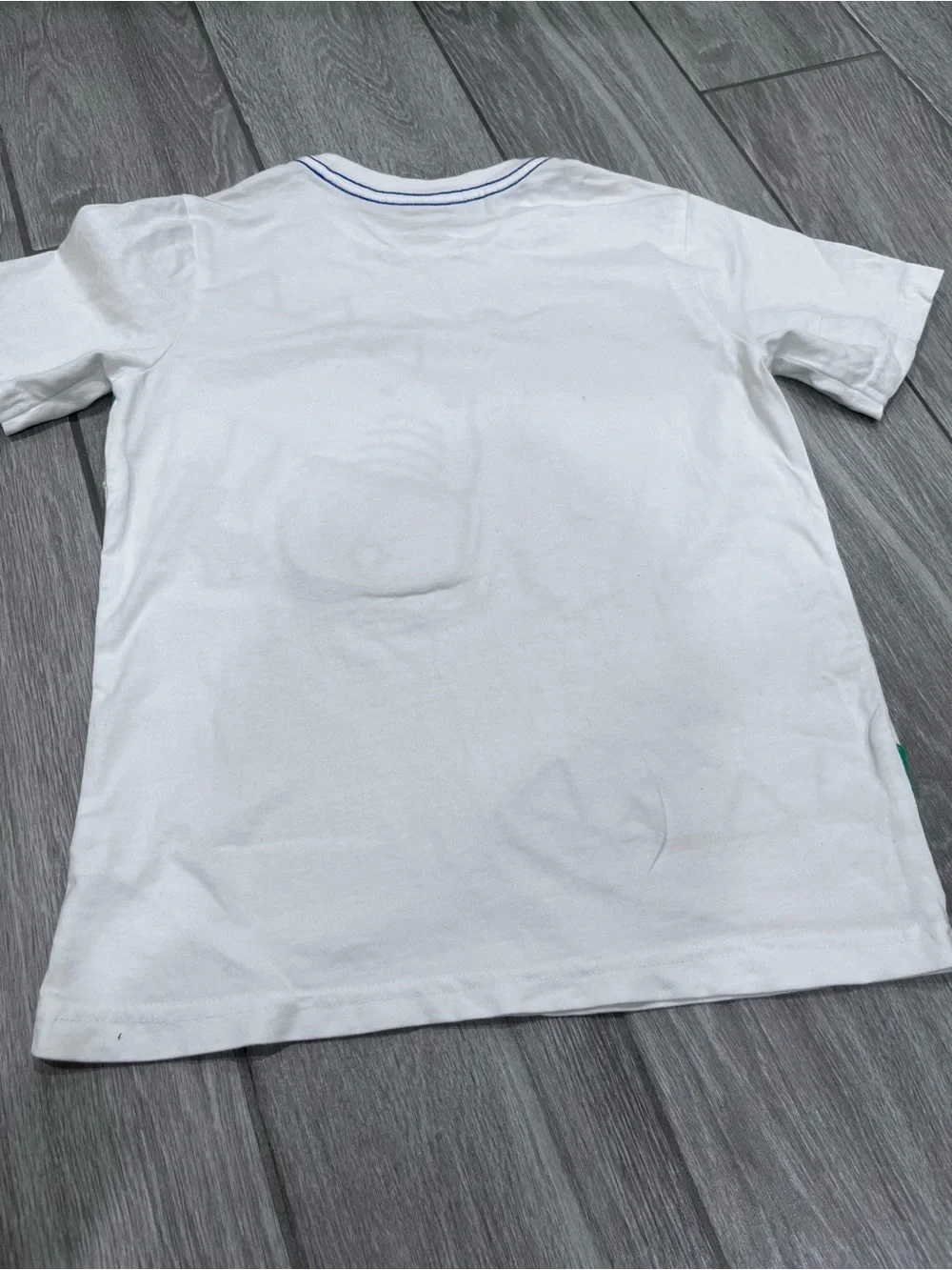 Gymboree White Tee with Green & Blue Dinosaur Appliqué